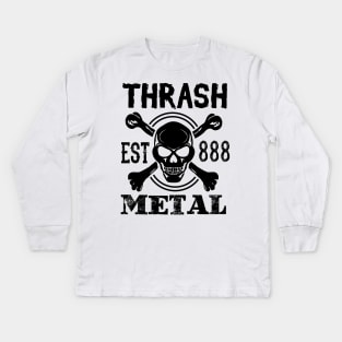 Thrash est 888 metal Kids Long Sleeve T-Shirt